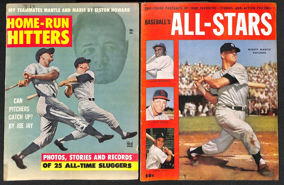 Lot of (11) Baseball Magazines from 1938-1962 w. Mantle on Cover of 3