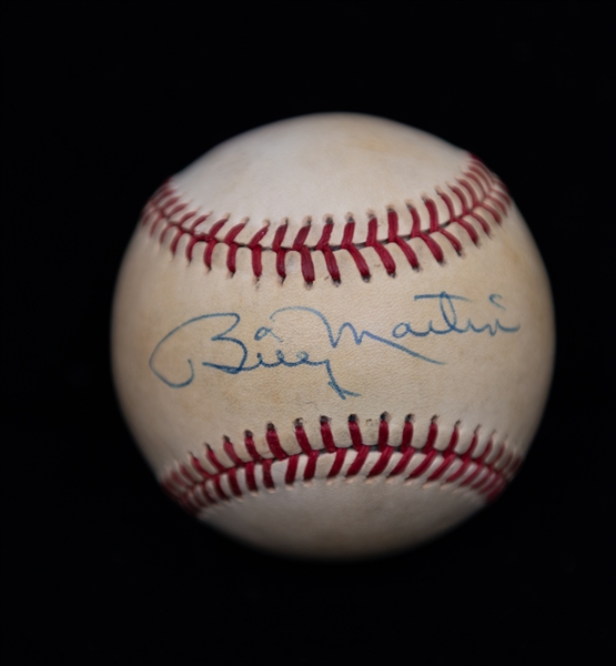 Official American League Baseball Signed by Billy Martin, Earl Weaver, & Cal Ripken Sr.  (JSA Auction Letter)