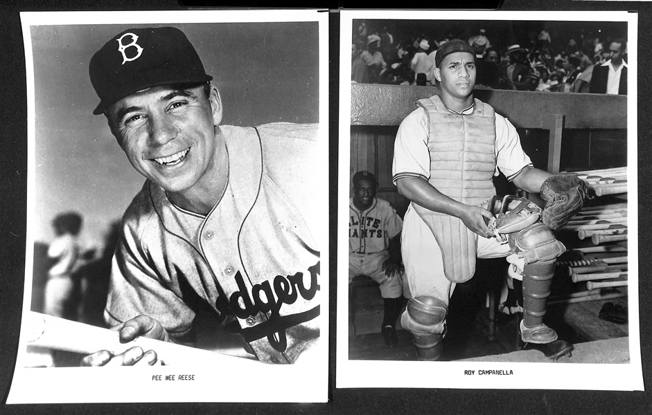 Dodgers Memorabilia Lot - Vintage Yearbooks, Photos, More w. 1956 Dodgers Yearbook