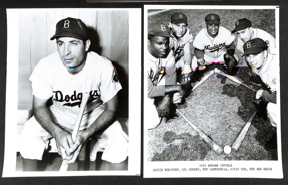 Dodgers Memorabilia Lot - Vintage Yearbooks, Photos, More w. 1956 Dodgers Yearbook