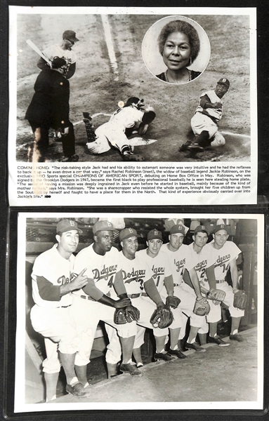 Dodgers Memorabilia Lot - Vintage Yearbooks, Photos, More w. 1956 Dodgers Yearbook