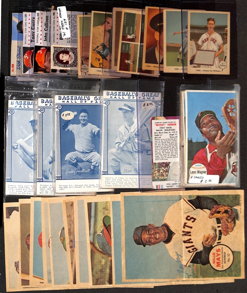 Lot of (7) 1959 Fleer Ted Williams Cards & (13) 1967 Topps Posters w. (2) Willie Mays Posters