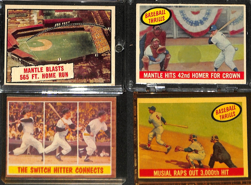 Lot of (14) 1953-1962 Topps & Bowman Cards w. 1953 Bowman Stan Musial & 1954 Topps Mickey Mantle