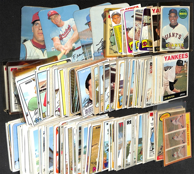 Lot of Approx (300) 1959-1972 Topps Baseball Cards w. 1969 Willie Mays & 1964 Yogi Berra