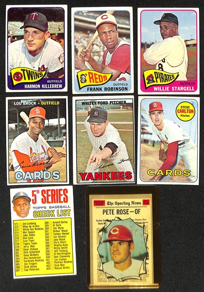 Lot of Approx (300) 1959-1972 Topps Baseball Cards w. 1969 Willie Mays & 1964 Yogi Berra