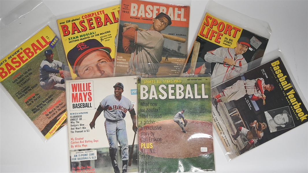 Lot of (17) 1952-1966 Baseball Magazines w. Stan Musial on 4 of the Covers