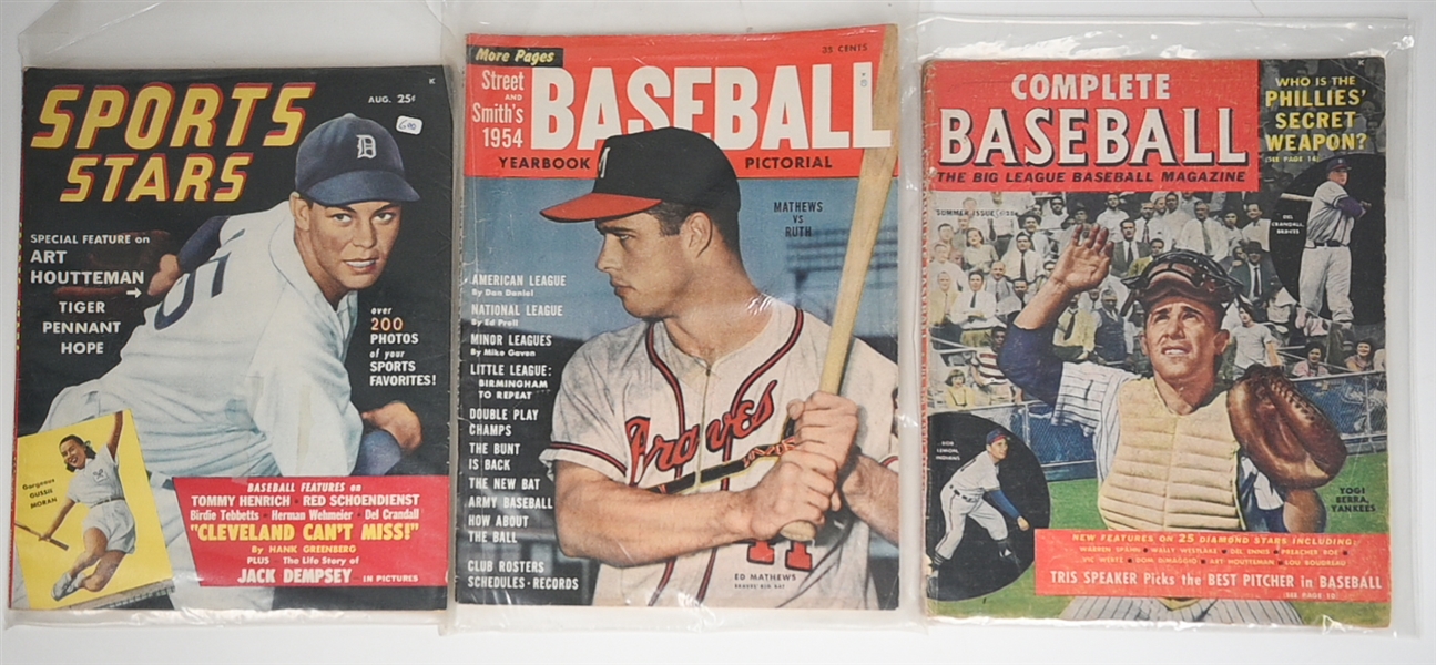 Lot of (17) 1952-1966 Baseball Magazines w. Stan Musial on 4 of the Covers