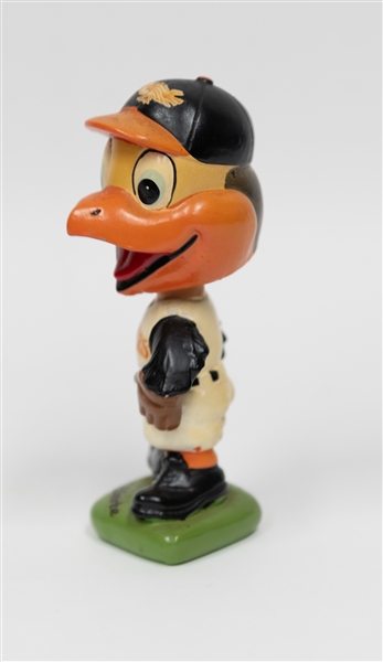 1960s Baltimore Orioles Mascot Bobblehead (Green Base) - Looks Great!