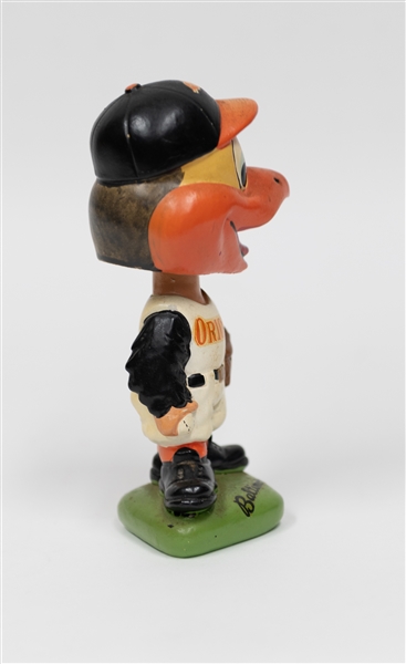 1960s Baltimore Orioles Mascot Bobblehead (Green Base) - Looks Great!