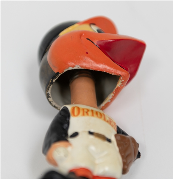 1960s Baltimore Orioles Mascot Bobblehead (Green Base) - Looks Great!