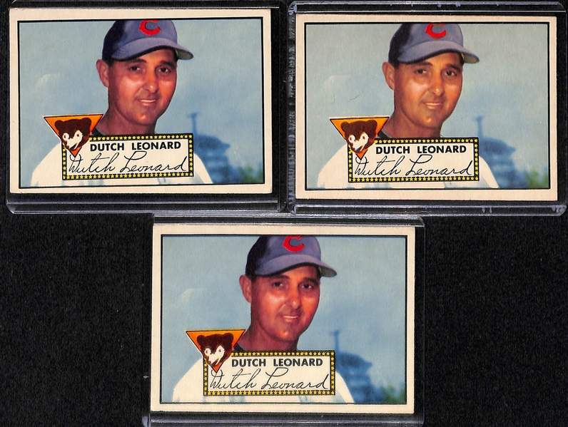 Lot of (36) High Quality 1952 Topps Red Backs including Vern Stephens, Bill Pierce, Fred Hutchinson, (3) Dutch Leonard, +