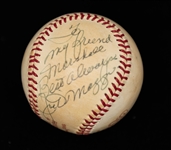 Joe DiMaggio Signed 1978 World Series Baseball (Won by the Yankees) from Marshall Samuels Collection (Former Yankees Executive), Inscribed "To My Friend Marshall, Best Always" -Beckett BAS LOA