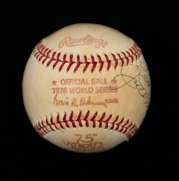 Joe DiMaggio Signed 1978 World Series Baseball (Won by the Yankees) from Marshall Samuel's Collection (Former Yankees Executive), Inscribed To My Friend Marshall, Best Always -Beckett BAS LOA