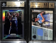 Lot of (2) BGS Graded Rookie Cards- 2019-20 Prizm Zion Williamson Silver (BGS 9.5), 2003 SP Game Used Annika Sorenstam Patch Autograph (#/40) (BGS 9.5) (10 Auto)