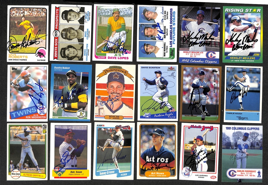 Over 700 Signed Baseball Cards - w/ Joe Morgan, Alan Trammell, Goose Gossage, Robin Roberts, Ron Guidry, Tony LaRussa, Joe Nuxhall, and More!  (Beckett BAS Reviewed)