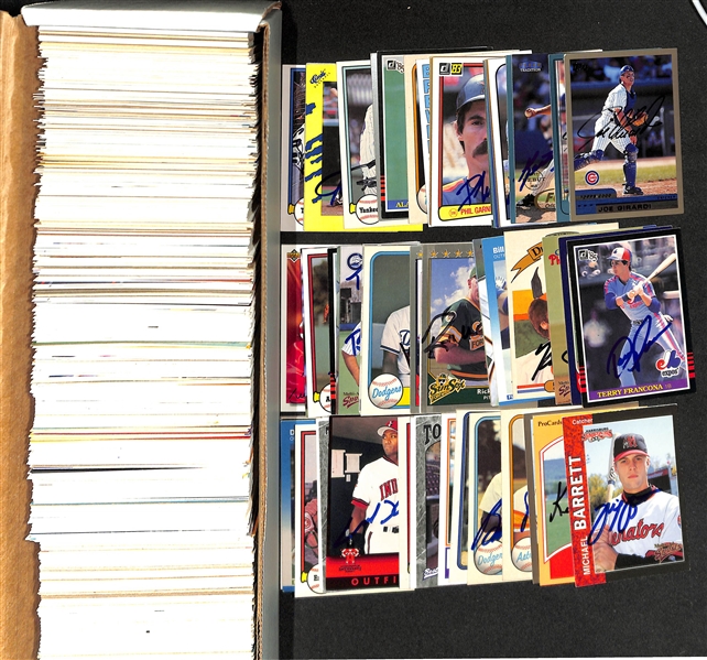 Lot of (700+) Signed Baseball Cards including Paul Molitor, Alan Trammell, Al Kaline, Ron Gurdry, and more (Beckett BAS Reviewed)