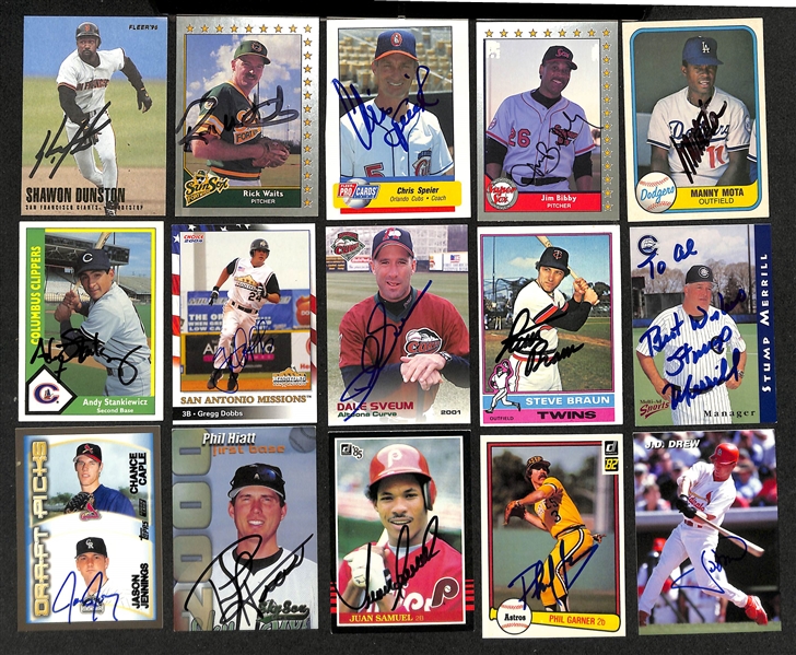 Lot of (700+) Signed Baseball Cards including Paul Molitor, Alan Trammell, Al Kaline, Ron Gurdry, and more (Beckett BAS Reviewed)