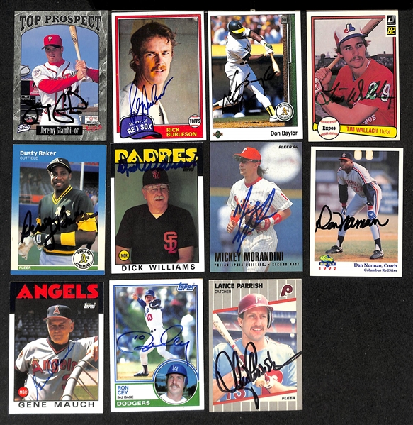 Lot of (700+) Signed Baseball Cards including Paul Molitor, Alan Trammell, Al Kaline, Ron Gurdry, and more (Beckett BAS Reviewed)