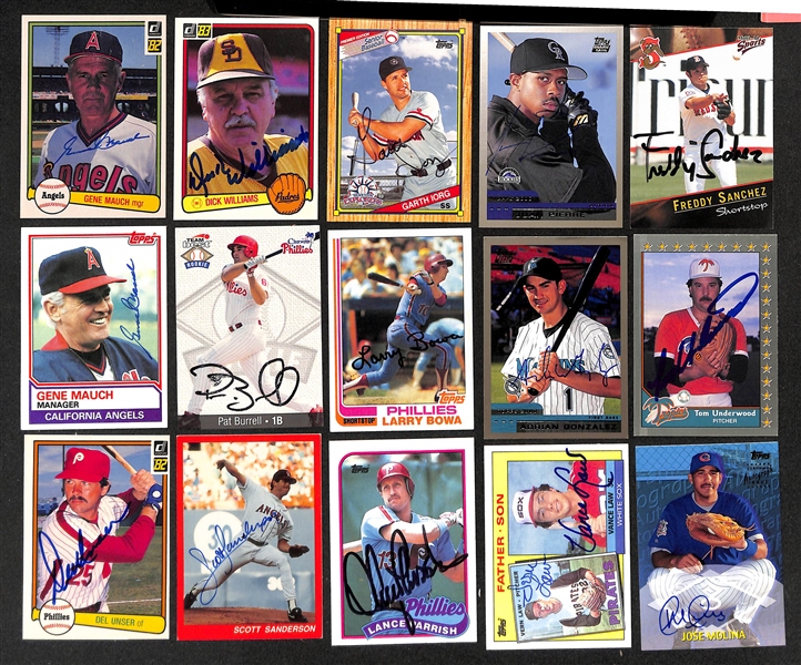 Lot of (700+) Signed Baseball Cards including Alan Trammell, Sparky Anderson, (2) Ron Cey, (2) Lance Parrish, and more (Beckett BAS Reviewed)