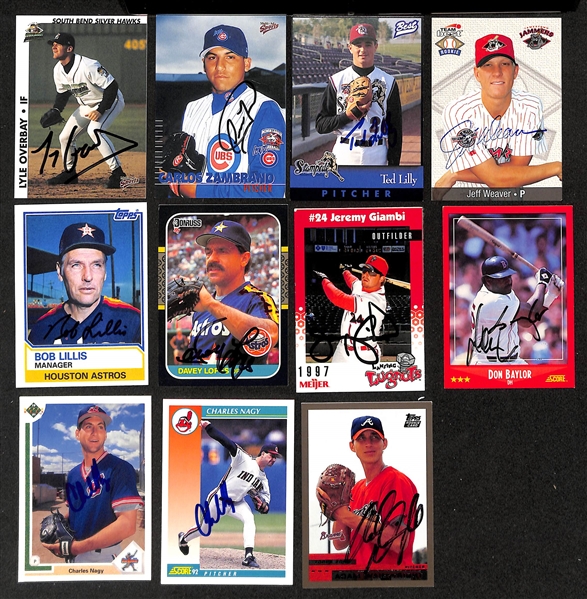 Lot of (700+) Signed Baseball Cards including Alan Trammell, Sparky Anderson, (2) Ron Cey, (2) Lance Parrish, and more (Beckett BAS Reviewed)