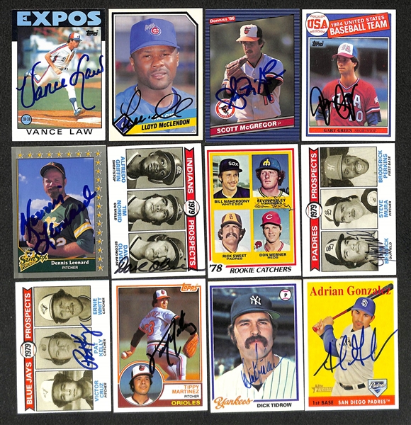 Lot of (700+) Signed Baseball Cards including Jim Leyland, Luis Tiant, Chris Speier, Vance Law, Lloyd McClendon, and more (Beckett BAS Reviewed)