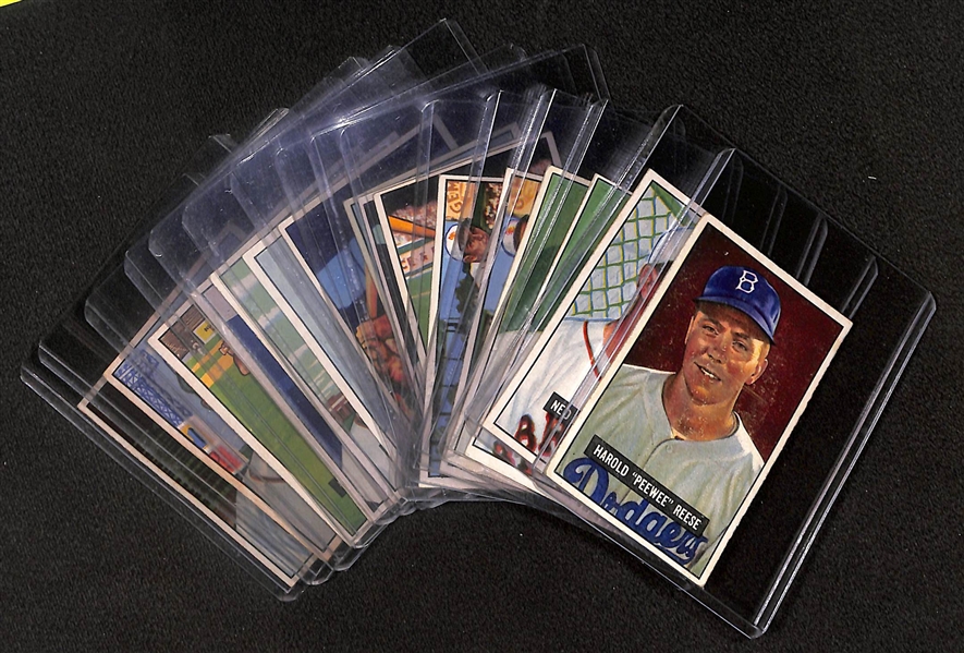 Lot of (16) 1951 Bowman Cards including PeeWee Resse, Ned Garver, (2) Hank Arft, and more