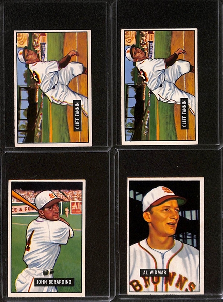 Lot of (16) 1951 Bowman Cards including PeeWee Resse, Ned Garver, (2) Hank Arft, and more