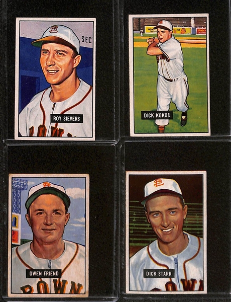 Lot of (16) 1951 Bowman Cards including PeeWee Resse, Ned Garver, (2) Hank Arft, and more