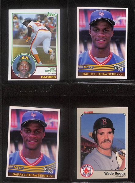 Lot of (40+) 1970-1990s Hall of Fame and Superstar Rookie Cards including Topps George Brett, (2) Topps Rickey Henderson, (2) Donruss Don Mattingly, and more