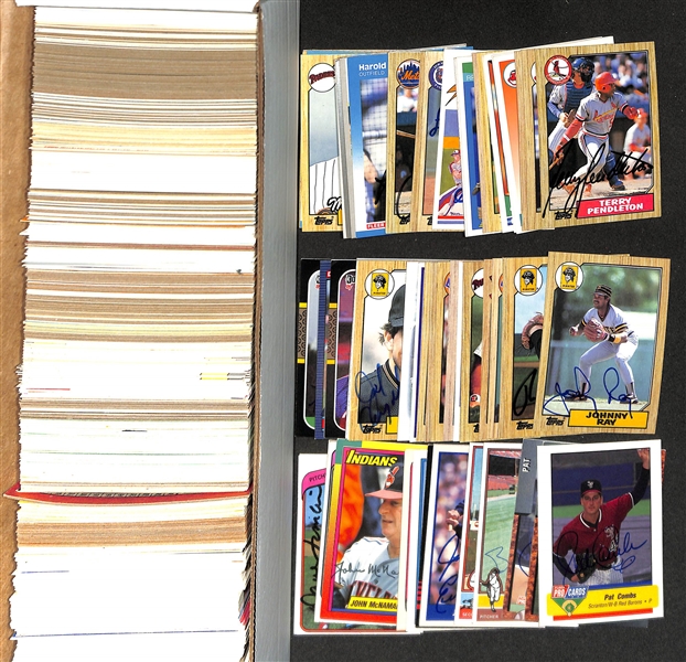 Lot of (700+) Signed Baseball Cards including Gaylord Perry, Fernando Valenzuela, Gary Carter, Lou Whitaker, Andres Galarraga, and more (Beckett BAS Reviewed)