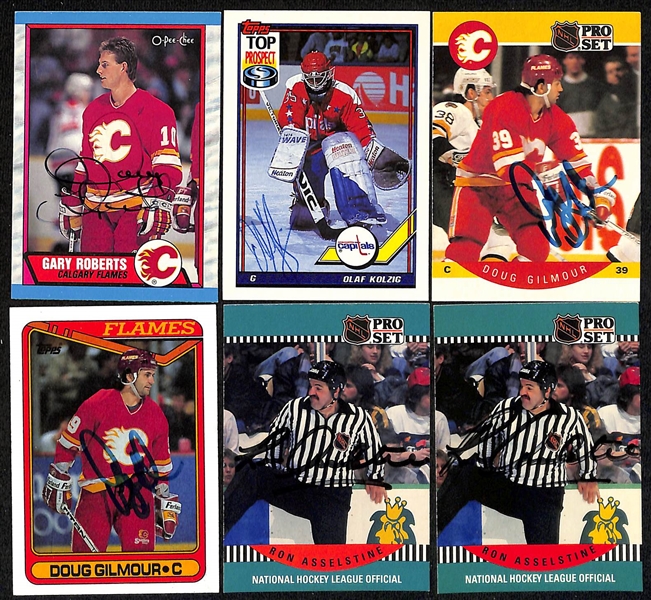 Lot of (450+) Signed Hockey Cards including (2) Derian Hatcher, Mats Sundin, Brian Engblom, Ed Olczyk, Bob Johnson, Petr Klíma, and more (Beckett BAS Reviewed)