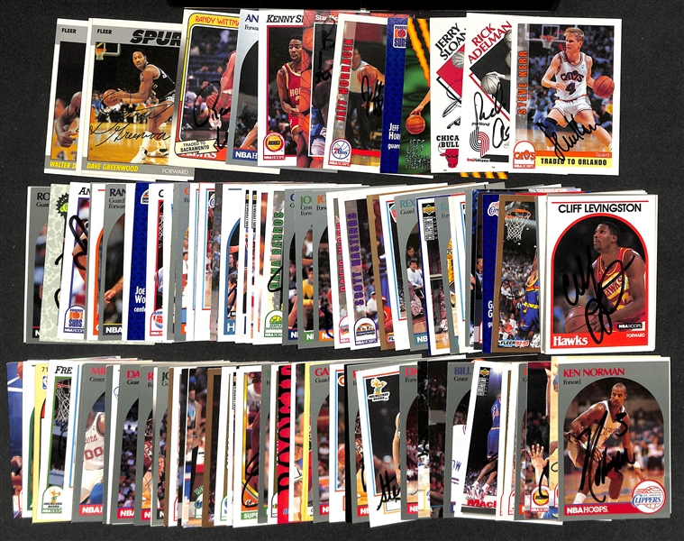 Lot of (85+) Signed Basketball Cards including Steve Nash, Steve Kerr, Dan Majerle, Rick Adelman, and more (Beckett BAS Reviewed)