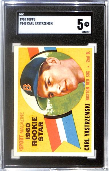 1960 Topps Carl Yastrzemski Rookie Card #148 Graded SGC 5