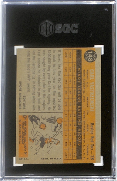 1960 Topps Carl Yastrzemski Rookie Card #148 Graded SGC 5