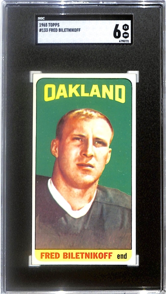 1965 Topps Football Fred Biletnikoff Rookie Card #133 Graded SGC 6