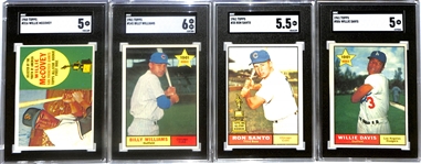 Graded Topps Baseball Rookie Lot - 1960 Willie McCovey #316 (SGC 5), 1961 Billy Williams #141 (SGC 6), 1961 Ron Santo #35 (SGC 5.5), 1961 Willie Davis #506 (SGC 5)
