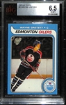 1979-80 Topps Hockey Wayne Gretzky Rookie Card Graded BGS 6.5