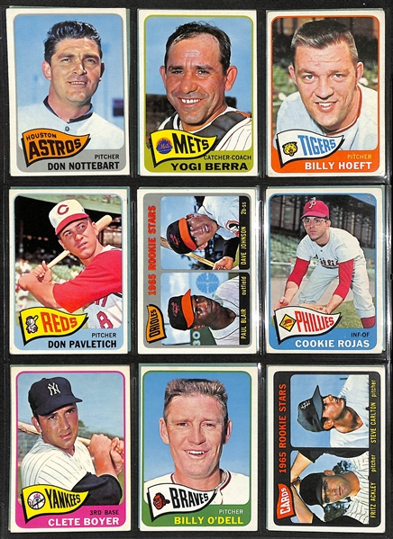 Near Complete 1965 Topps Baseball Set (593 of 598 Cards) - Missing 5 Cards