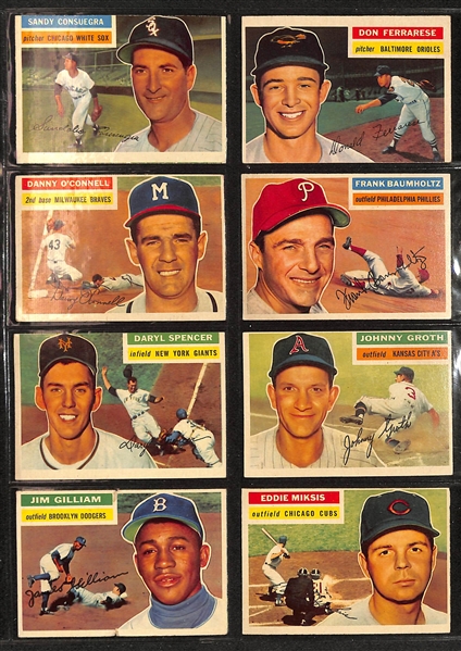 Lot of (99) 1952-1956 Wheaties/Bowman/Topps Baseball Cards with (2) 1952 Wheaties Bob Feller Cards