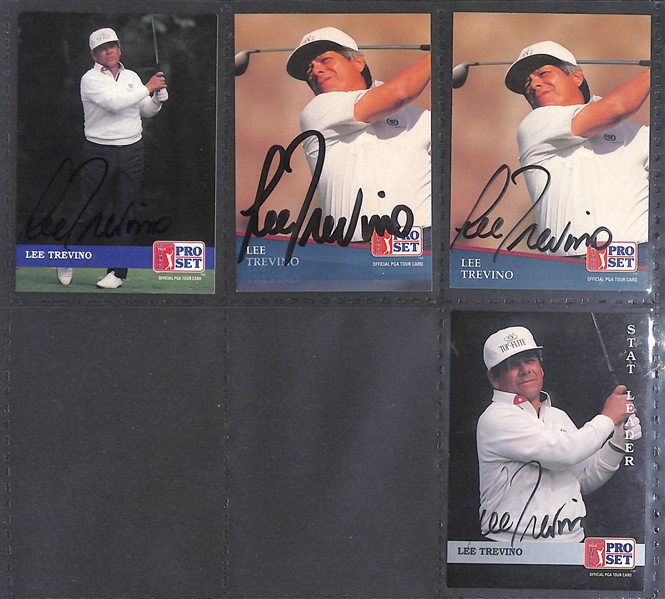 Lot of Over 450 Golf Autographed Cards w. (22) Lee Trevino, (8) Gary Player, (13) Tom Watson, (13) Fuzzy Zoeller, (14) Curtis Strange, and more! (Beckett BAS  Reviewed)