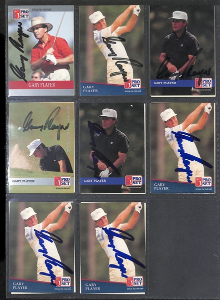 Lot of Over 450 Golf Autographed Cards w. (22) Lee Trevino, (8) Gary Player, (13) Tom Watson, (13) Fuzzy Zoeller, (14) Curtis Strange, and more! (Beckett BAS  Reviewed)