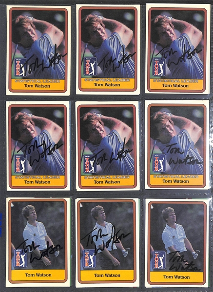 Lot of Over 450 Golf Autographed Cards w. (22) Lee Trevino, (8) Gary Player, (13) Tom Watson, (13) Fuzzy Zoeller, (14) Curtis Strange, and more! (Beckett BAS  Reviewed)