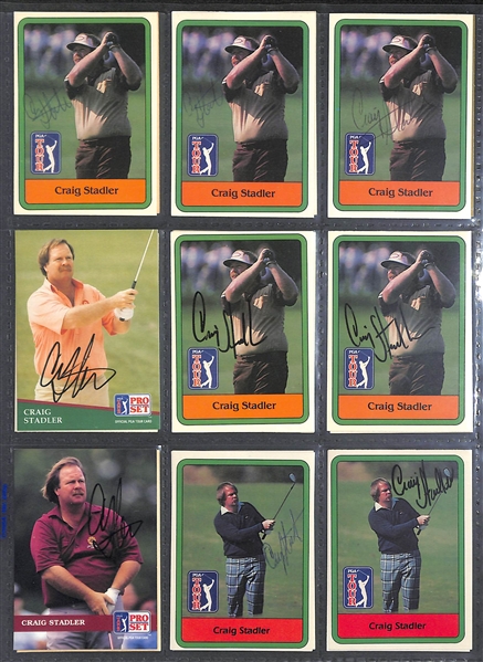 Lot of Over 450 Golf Autographed Cards w. (22) Lee Trevino, (8) Gary Player, (13) Tom Watson, (13) Fuzzy Zoeller, (14) Curtis Strange, and more! (Beckett BAS  Reviewed)