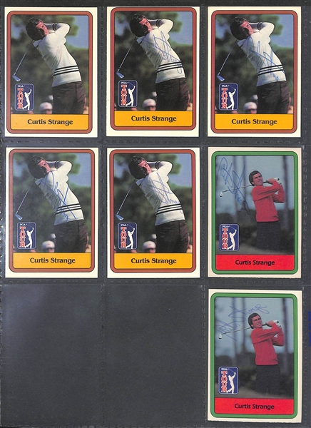 Lot of Over 450 Golf Autographed Cards w. (22) Lee Trevino, (8) Gary Player, (13) Tom Watson, (13) Fuzzy Zoeller, (14) Curtis Strange, and more! (Beckett BAS  Reviewed)