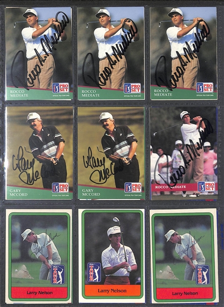 Lot of Over 450 Golf Autographed Cards w. (22) Lee Trevino, (8) Gary Player, (13) Tom Watson, (13) Fuzzy Zoeller, (14) Curtis Strange, and more! (Beckett BAS  Reviewed)