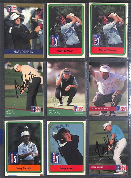 Lot of Over 450 Golf Autographed Cards w. (22) Lee Trevino, (8) Gary Player, (13) Tom Watson, (13) Fuzzy Zoeller, (14) Curtis Strange, and more! (Beckett BAS  Reviewed)