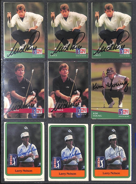 Lot of Over 450 Golf Autographed Cards w. (22) Lee Trevino, (8) Gary Player, (13) Tom Watson, (13) Fuzzy Zoeller, (14) Curtis Strange, and more! (Beckett BAS  Reviewed)