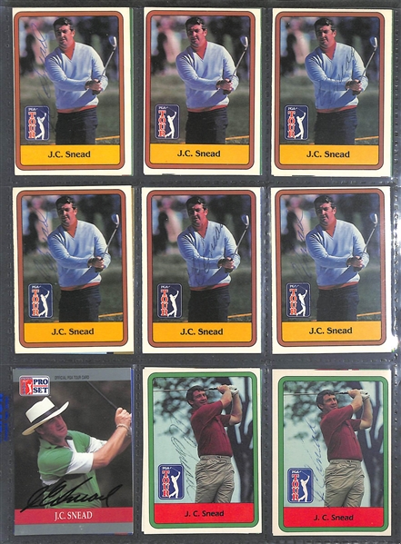 Lot of Over 450 Golf Autographed Cards w. (22) Lee Trevino, (8) Gary Player, (13) Tom Watson, (13) Fuzzy Zoeller, (14) Curtis Strange, and more! (Beckett BAS  Reviewed)