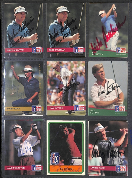 Lot of Over 450 Golf Autographed Cards w. (22) Lee Trevino, (8) Gary Player, (13) Tom Watson, (13) Fuzzy Zoeller, (14) Curtis Strange, and more! (Beckett BAS  Reviewed)