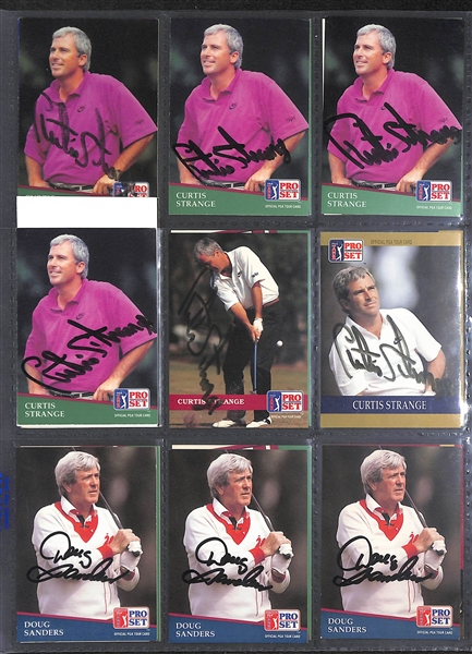 Lot of Over 450 Golf Autographed Cards w. (22) Lee Trevino, (8) Gary Player, (13) Tom Watson, (13) Fuzzy Zoeller, (14) Curtis Strange, and more! (Beckett BAS  Reviewed)